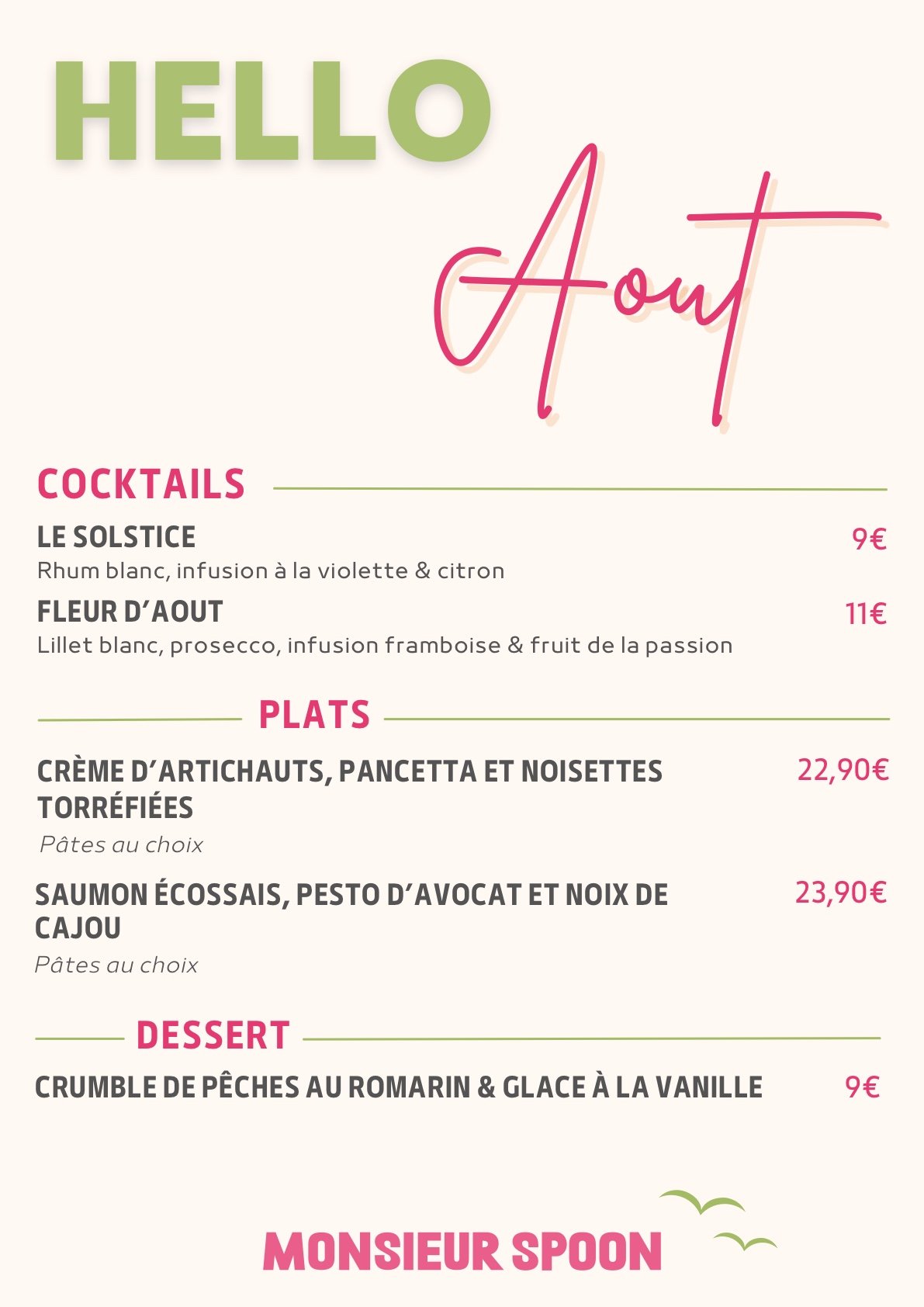 Suggestion du Mois